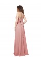 Großhandel A-Linien Trägerlos Chiffon Lange Brautjungfernkleider