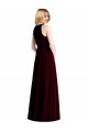 Großhandel Helles Himmelblau Trompete Neckholder Chiffon Lange Brautjungfernkleider