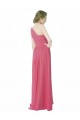 Großhandel Minzgrün A-Linien Eine-Schulter Chiffon Lange Brautjungfernkleider