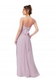 Großhandel Rosa Leuchten A-Linien Chiffon Lange Brautjungfernkleider