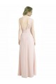 Großhandel Rot 16 A-Linien Eine-Schulter Chiffon Lange Brautjungfernkleider