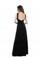 Großhandel Schwarz A-Linien Neckholder Chiffon Lange Brautjungfernkleider