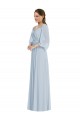 Großhandel Seeglas A-Linien Off-Schulter Chiffon Lange Formale Brautjungfernkleider / Abendkleider