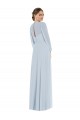 Großhandel Seeglas A-Linien Trägerlos Chiffon Lange Formale Brautjungfernkleider / Abendkleider