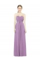 Großhandel Staubiger Lavendel A-Linien Chiffon Lange Brautjungfernkleider