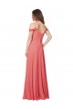 Großhandel Wüstenrose A-Linien Off-Schulter Chiffon Lange Brautjungfernkleider